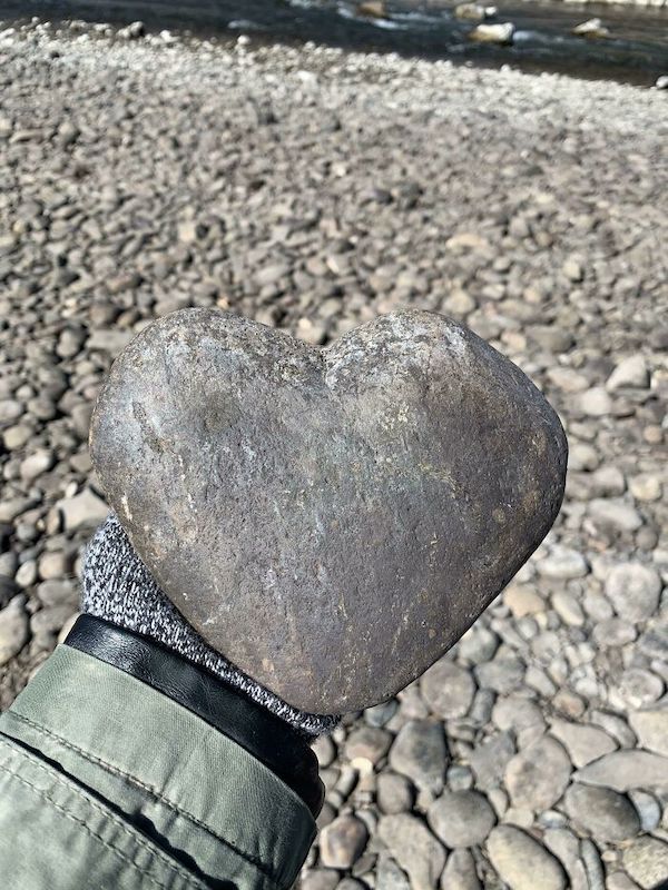 I found this heart-shaped river rock today.