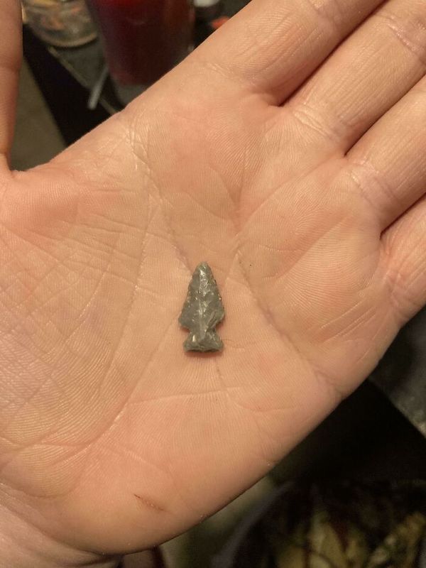 This real tiny arrowhead my dad found a while back.