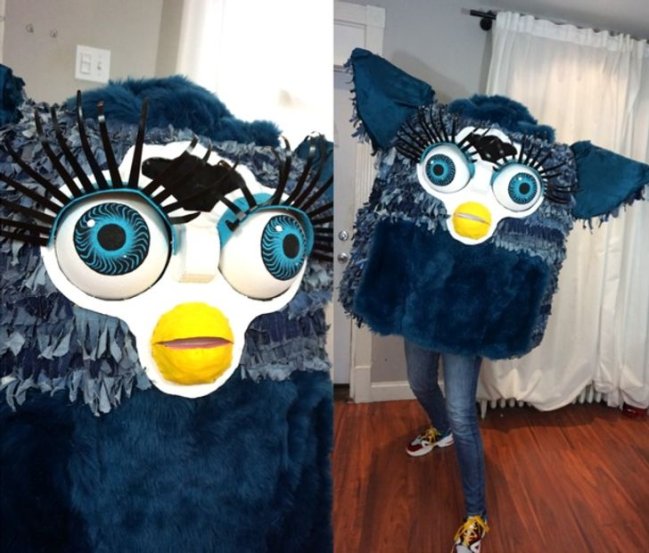 bad ideas that shouldn't be invented - furby costume diy - 1