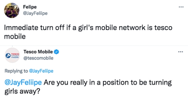 anyways here's wonder bread - Felipe Immediate turn off if a girl's mobile network is tesco mobile .. Iusso Tesco Mobile Are you really in a position to be turning girls away?