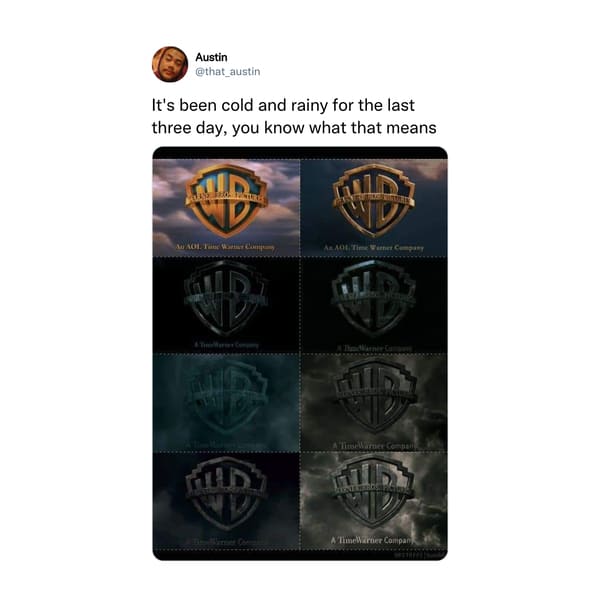 Funny Tweets  - harry potter warner bros darker - Austin It's been cold and rainy for the last three day, you know what that means Alt Tiny Aware Mid A Time Warner Company