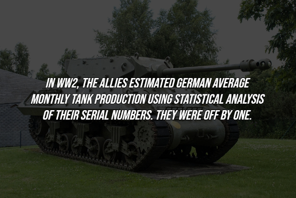 interesting facts - mardasson memorial - In WW2, The Allies Estimated German Average Monthly Tank Production Using Statistical Analysis Of Their Serial Numbers. They Were Off By One.