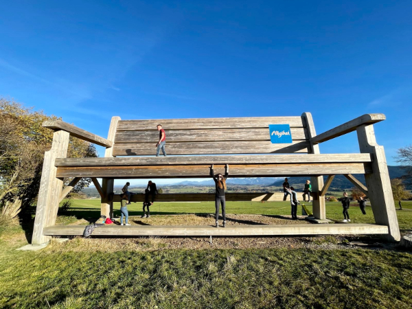 “We visited the largest bench in Germany.”