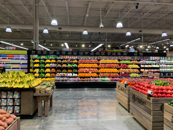 “This perfectly stocked grocery store, the day before its grand opening.”