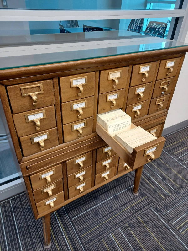 “The library I visited today still has a card catalog.”