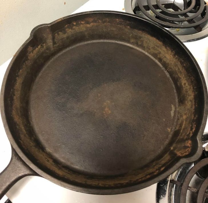 My roommate left my cast iron pan to “soak” for 3 consecutive days while I was out of town.