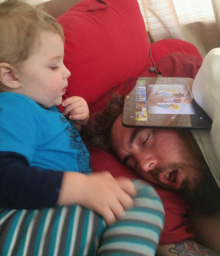 “My wife tried to let me sleep in today. My son wanted to use the tablet, but the charger wouldn’t go any further.”