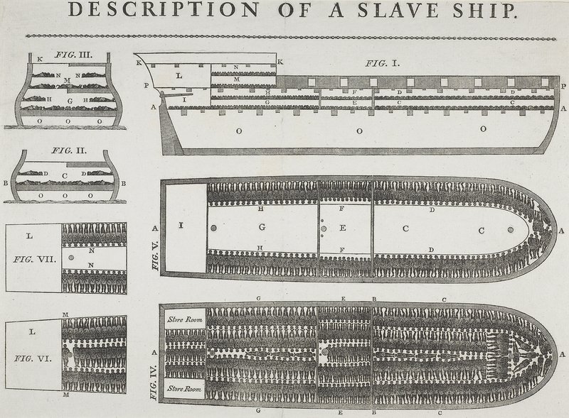 Diagram of a slave ship (First printed in 1789)