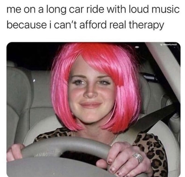 sarah paulson driving - me on a long car ride with loud music because i can't afford real therapy play