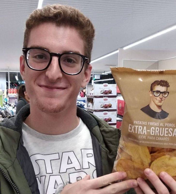 “My friend found himself on a bag of chips.”