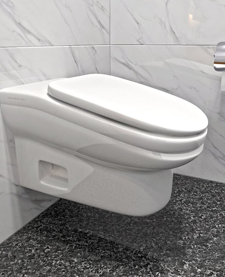 New downward-tilting toilets are designed to become unbearable to sit on after 5 minutes to improve employee productivity.