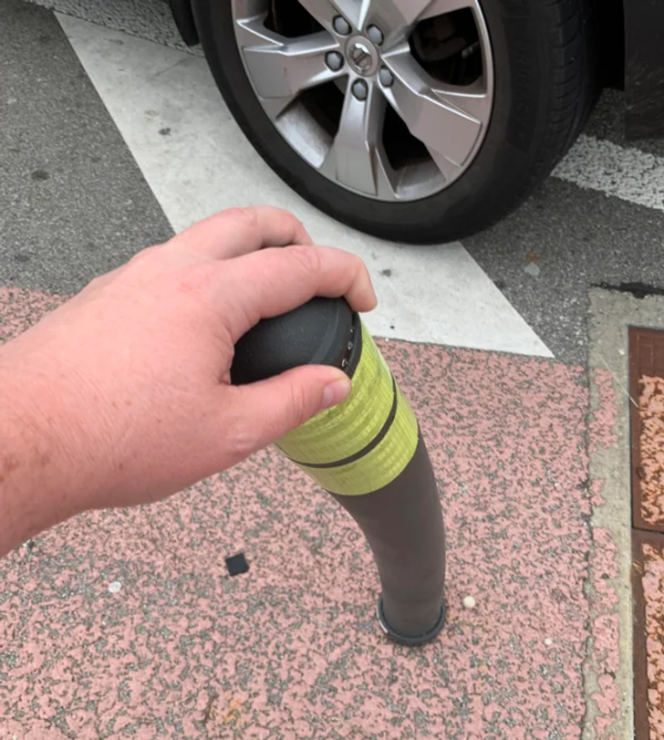 “This flexible bollard won‘t ruin your day if you back into it with your car.”