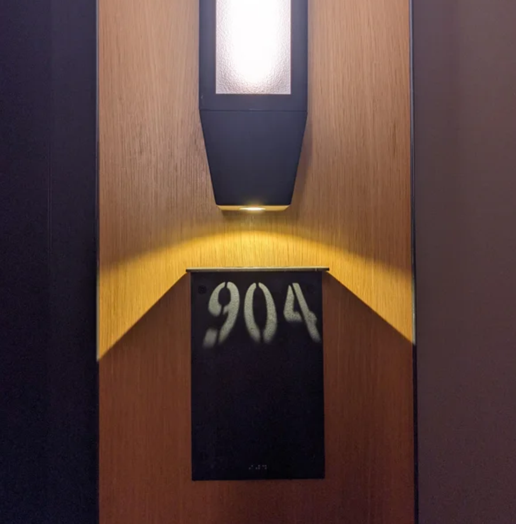 “The way my hotel displays the room numbers”