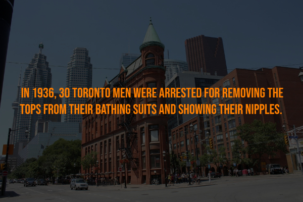 downtown toronto - In 1936, 30 Toronto Men Were Arrested For Removing The Tops From Their Bathing Suits And Showing Their Nipples.