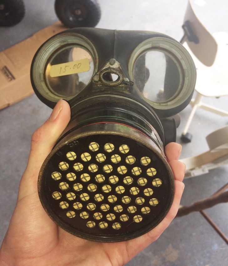 “I found a WWII British gas mask in the attic of a house we are renovating.”