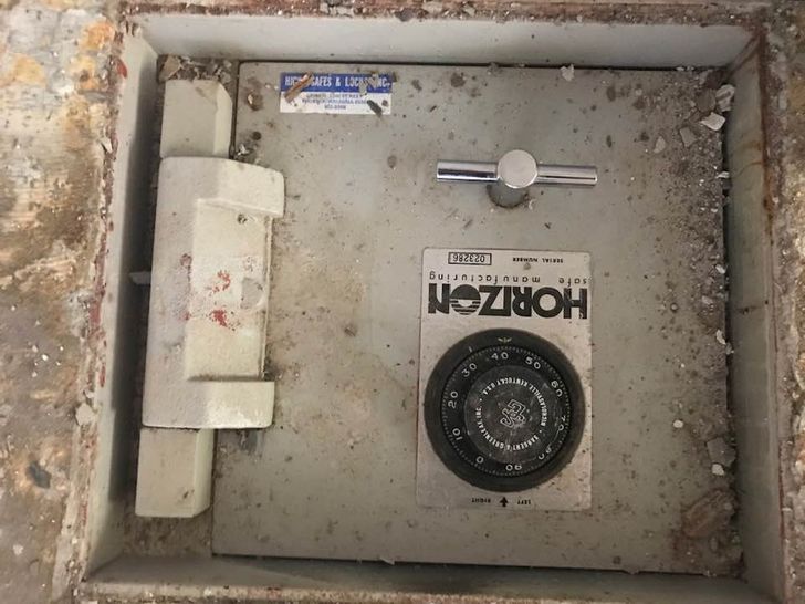 “My parents are redoing the tile floor in the kitchen, and they found a safe under the tile. Unfortunately, it was empty.”