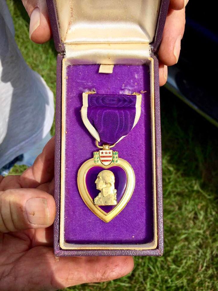 “My grandfather and I found a WWII Purple Heart while renovating a house he just bought.”