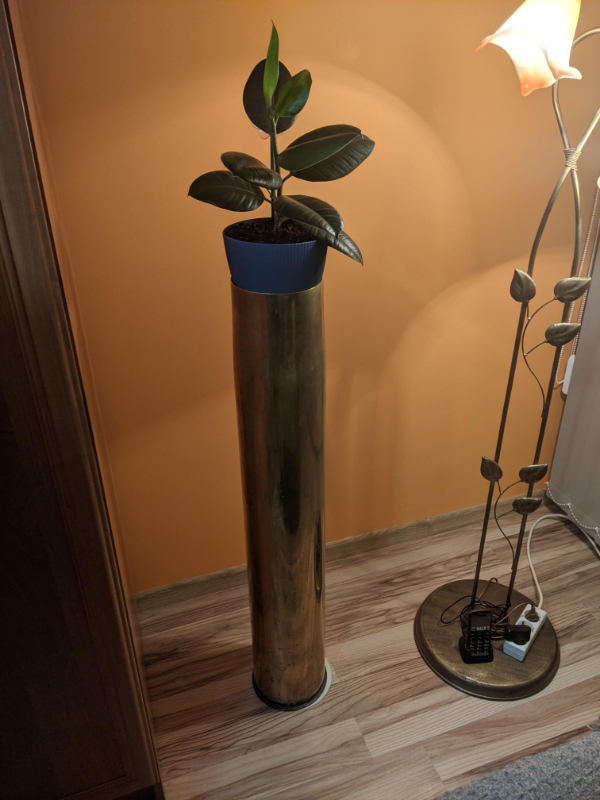 “My grandma uses 152mm naval cannon shell as a plant stand.”