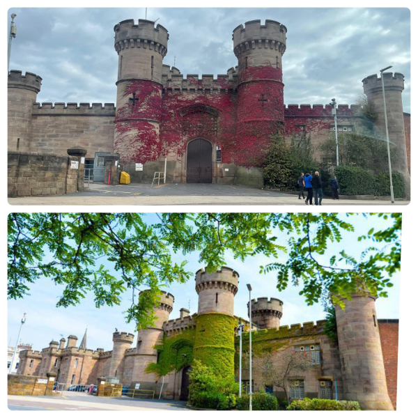 “The prison in my city during 2 different seasons.”