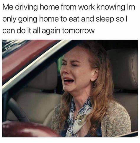 work funny memes - Me driving home from work knowing Im only going home to eat and sleep sol can do it all again tomorrow Win