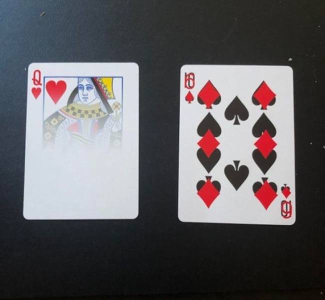 “In my new deck, I got these 2 cards that were mildly printed wrong.”