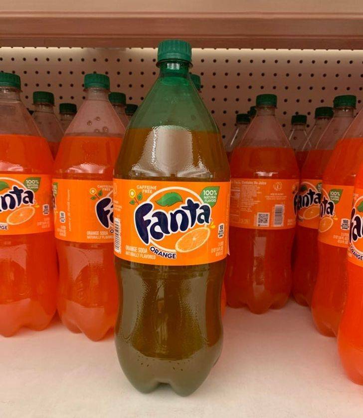 “This Fanta is in the wrong colored bottle.”