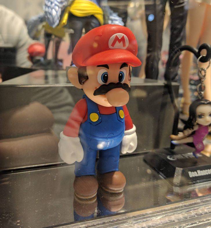 “Mario’s mustache is on the wrong side of his nose.”