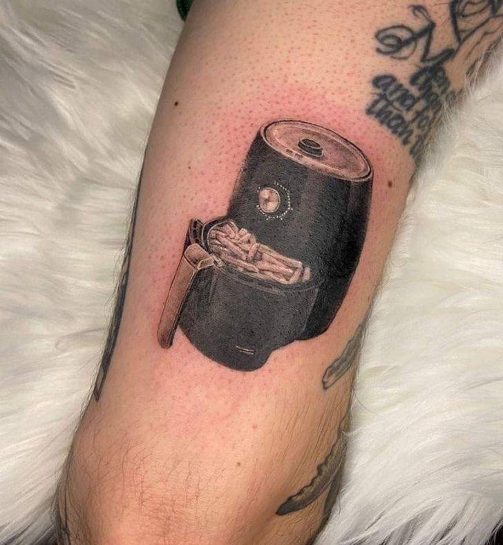 "Woke up and felt like getting an air fryer tattoo."