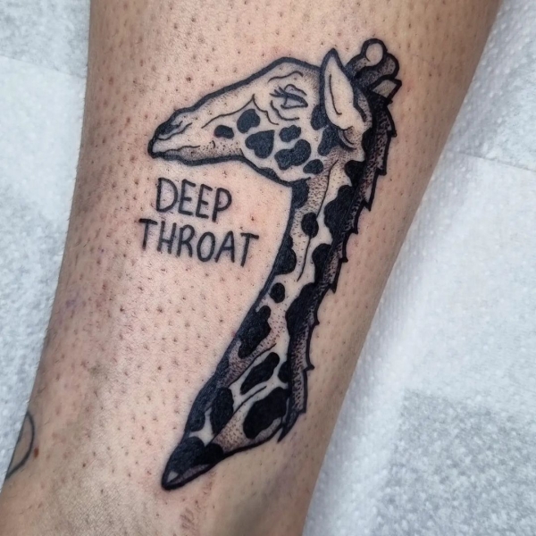 wtf and crazy tattoos - tattoo - Deep Throat