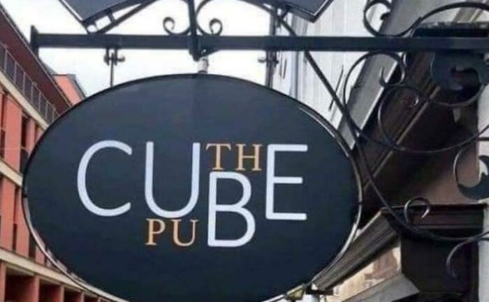 funny signs- cuth pube meme - Cube