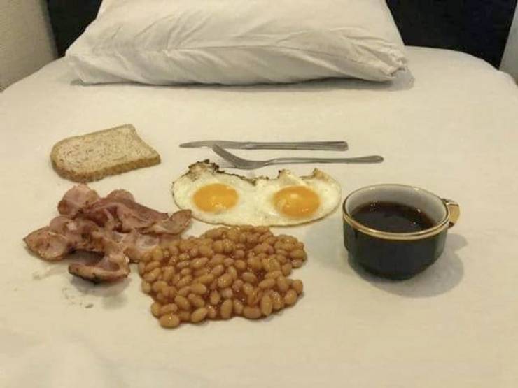 “’Breakfast in bed’ was taken quite literally.”