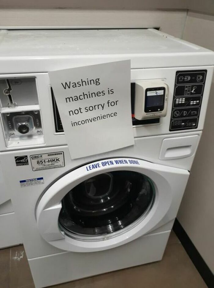 washing machine - Ves Washing machines is D3 not sorry for inconvenience U ose 851Hkk Leave Open When We