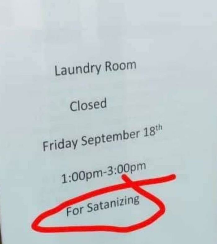 laundry room satanizing - Laundry Room Closed Friday September 18th pmpm For Satanizing
