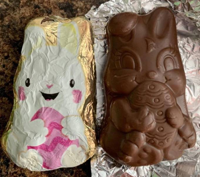 ’’Pleasantly surprised when finishing up the Easter candy.’’