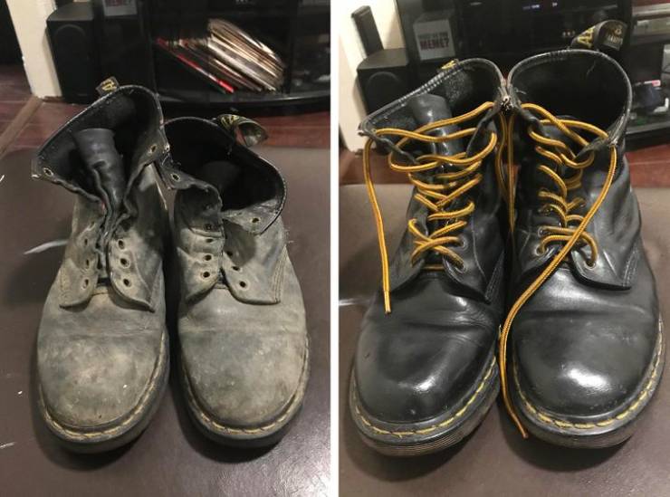 ’’I restored a beat to hell old pair of Doc Martens I found lying around my neighborhood.’’