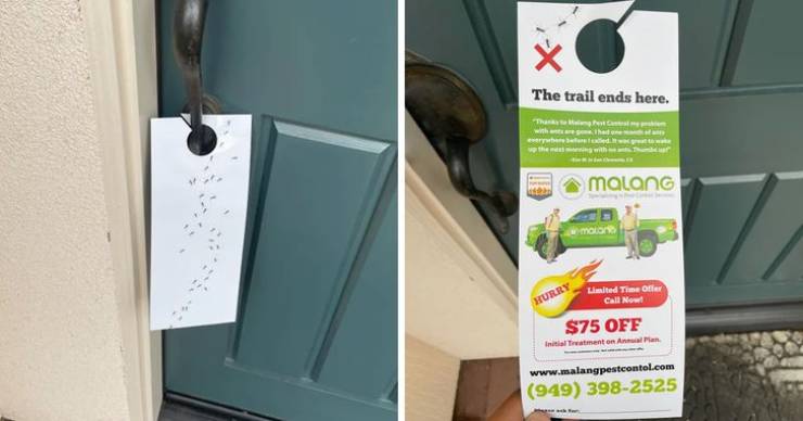 “This pamphlet I got on my door made me not want to touch my doorknob until I realized...”