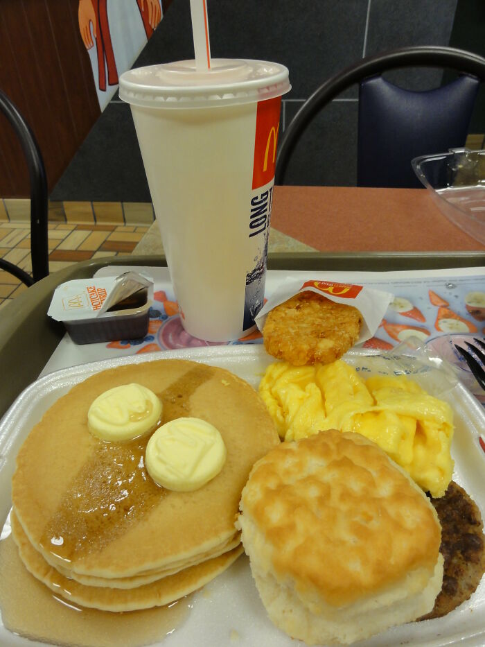If you order any of the all day breakfast items at McDonalds after around 1:00, it will most likely be a few hours old.
