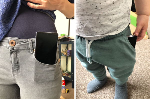 S21 Ultra in my wife’s jeans vs my 18 month old Son’s joggers