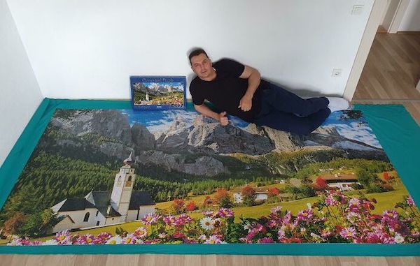 My dad just finished a 13200pc puzzle and he’s so proud about it.