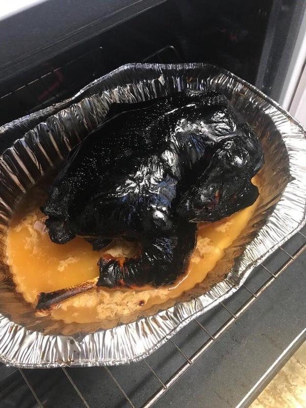 burnt thanksgiving turkey - Wo Vian