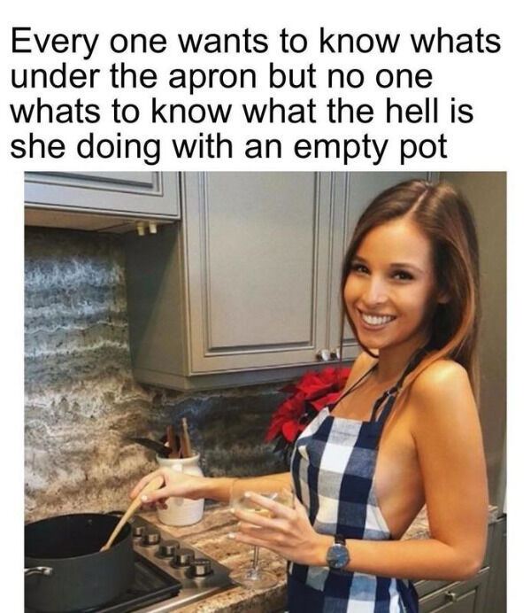 wiz khalifa quotes - Every one wants to know whats under the apron but no one whats to know what the hell is she doing with an empty pot