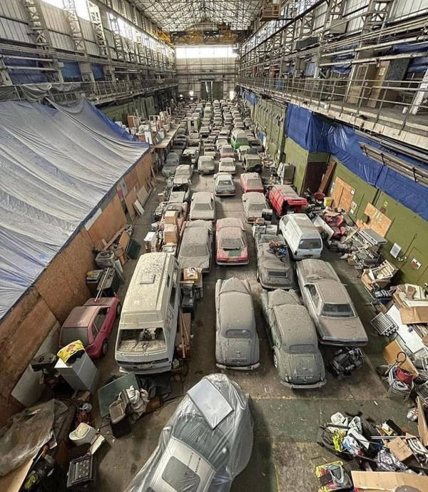 "Abandoned collection of over 175 classic cars in North London"