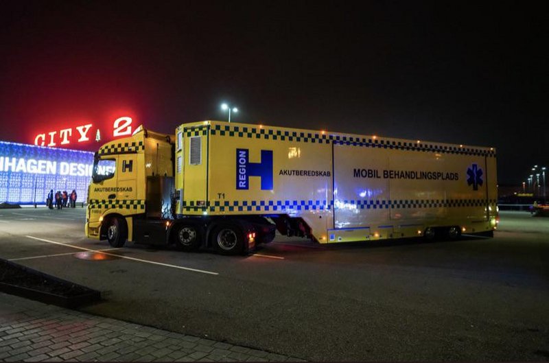 A new mobile hospital in Denmark. Used to treat minor injuries and take the pressure off the danish hospitals. So fare it is quite a success and free of charge