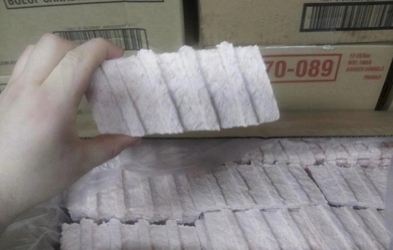 McRib patty before being cooked