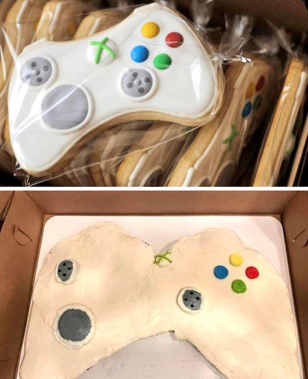 The cake my soon-to-be sister-in-law ordered for our stock the bar party. What she asked for vs What we got