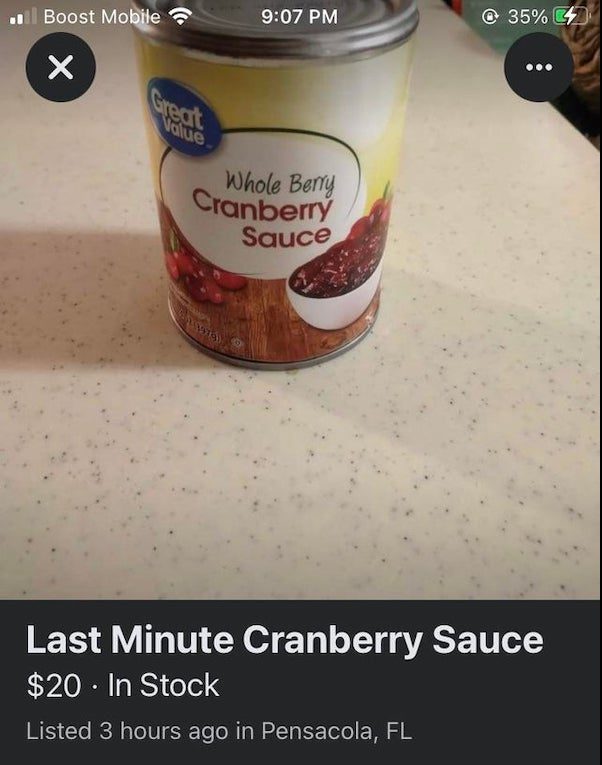 dairy product - ..Boost Mobile 35% Wolve Whole Berry Cranberry Sauce Last Minute Cranberry Sauce $20. In Stock Listed 3 hours ago in Pensacola, Fl .