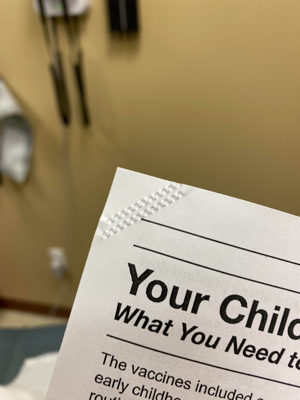 “My kid’s doctor gave me a packet that’s stapled without using a staple.”