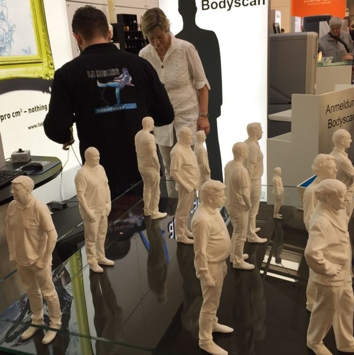 “Went to a trade show in Germany — they were 3D scanning people and printing mini statues in detail. The possibilities...”