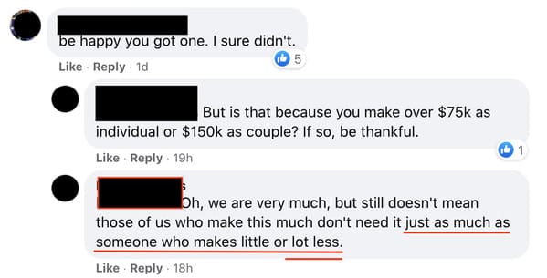 super entitled people - multimedia - be happy you got one. I sure didn't. 1d 5 But is that because you make over $75k as individual or $ as couple? If so, be thankful. 19h 1 bh, we are very much, but still doesn't mean those of us who make this much don't