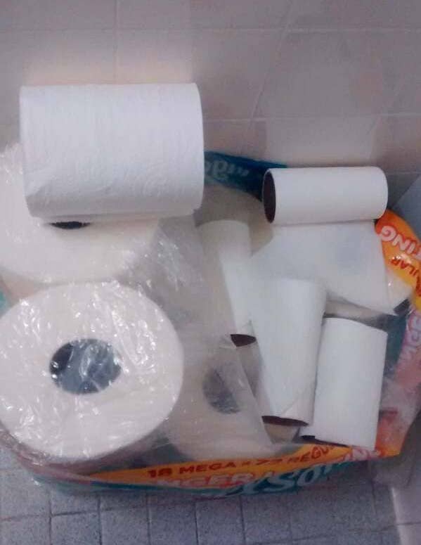 “My roommates start a new roll of toilet paper before finishing one.”